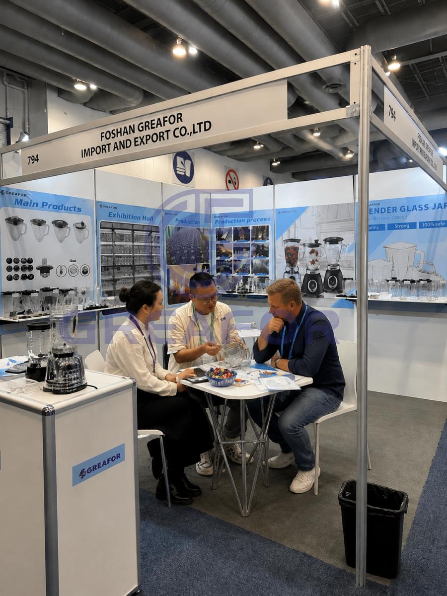 Greafor Mexico Expo 2025 blender glass jar supplier exhibition booth